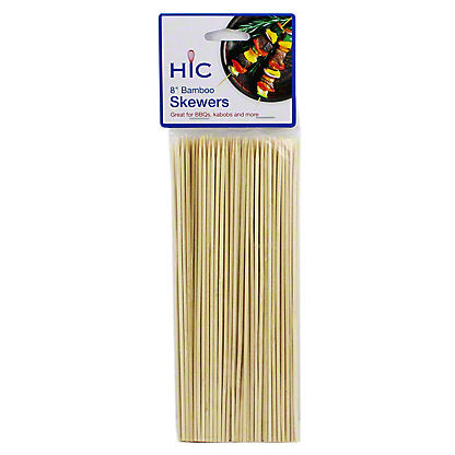 Skewers 8" Bamboo (100 Pack)