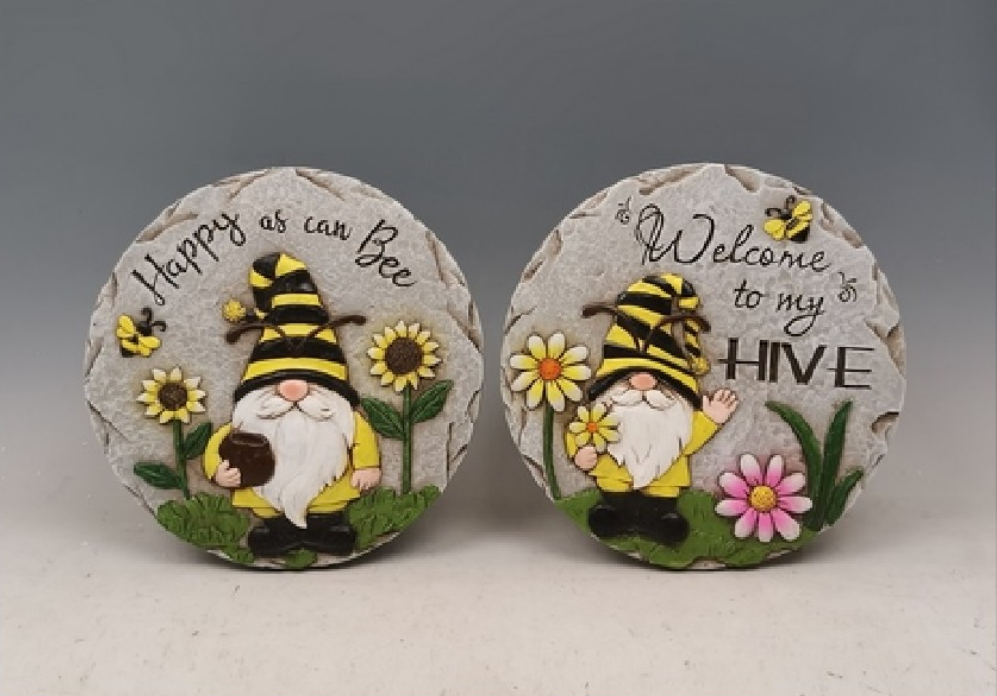 Bee Gnome Garden Stone