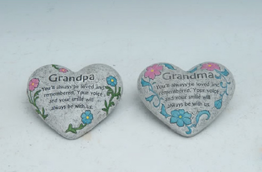 Grandma or Grandpa Memorial Garden Rock Stone