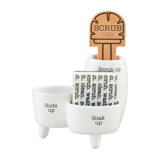 Mud Pie Circa Triple Sink Sponge Caddy Set