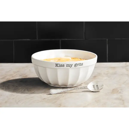 Mud Pie GRITS BOWL SET - Bowls Kitchen Accessories