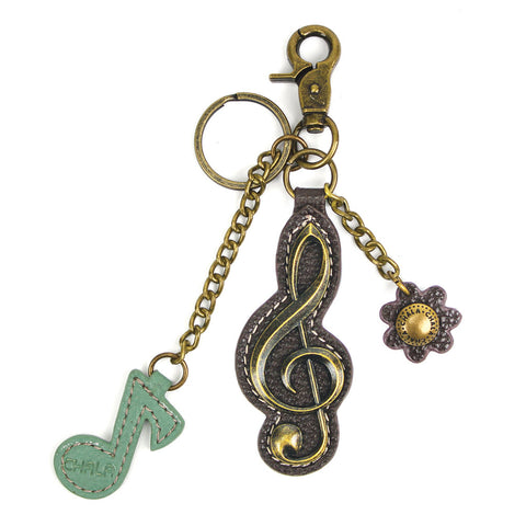 Chala Metal Charming Keychain - Treble Clef bag