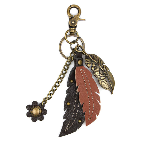 Chala Metal Charming Keychain - Feather bag