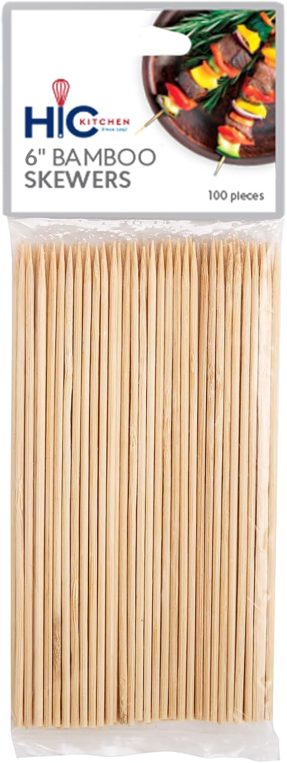 Skewers 6" Bamboo (100 Pack)