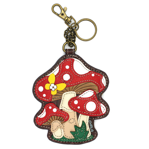 Chala Key Fob/Coin Purse - Mushrooms bag