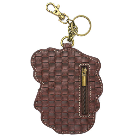 Chala Key Fob/Coin Purse - Brown Mushrooms bag