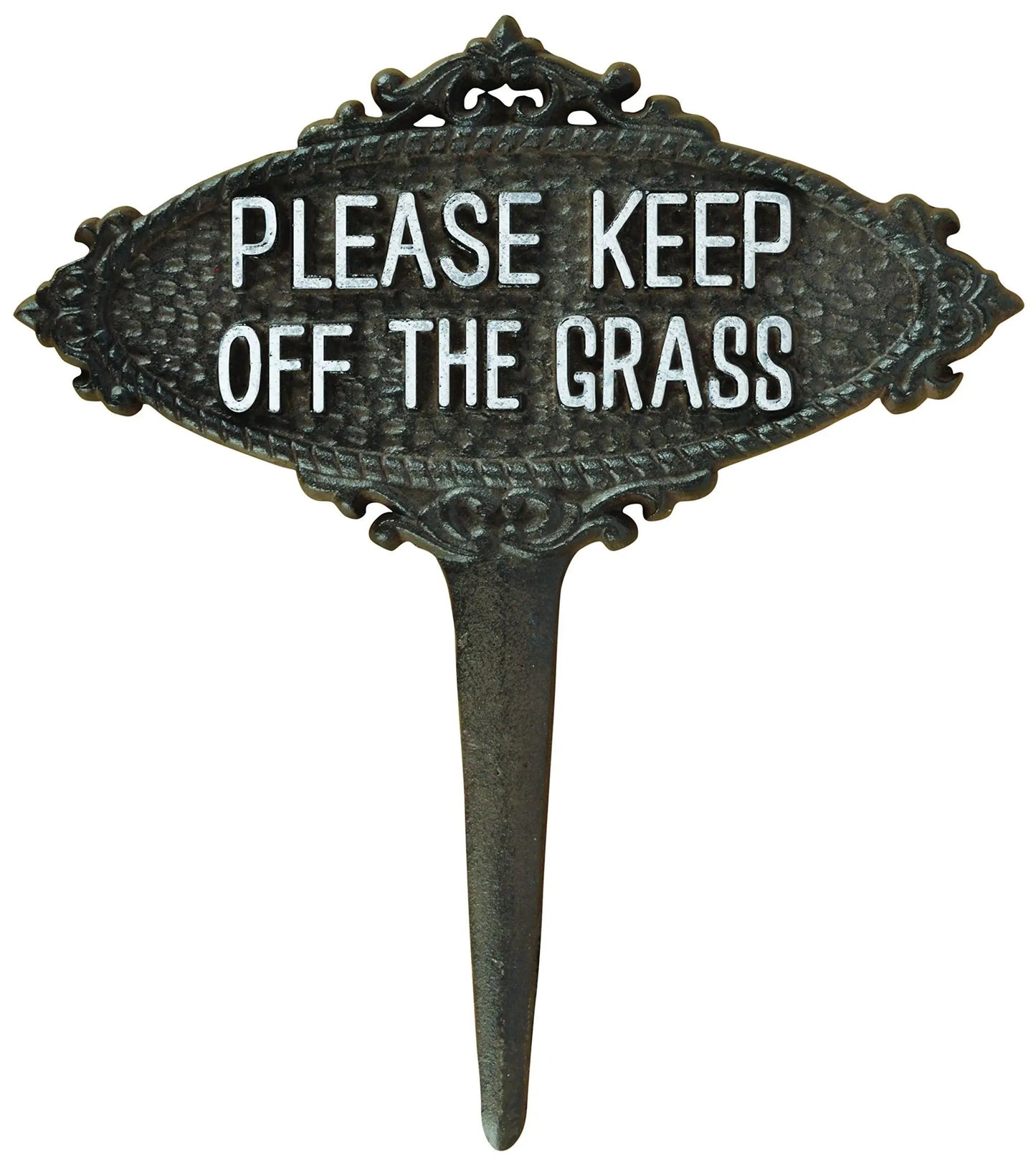 ESSCHERT DESIGN USA PLEASE KEEP OFF THE GRASS SIGN - Decor HOME DECOR