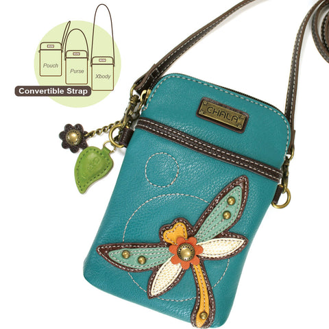 Chala Cellphone Xbody - Dragonfly (Turquoise) bag