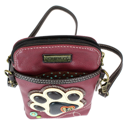 Chala Cellphone Xbody - Ivory Pawprint bag