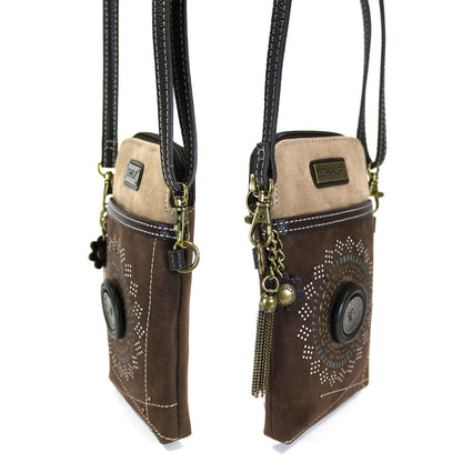 Chala Dazzled Cellphone Xbody - Starburst (Dark Brown) bag