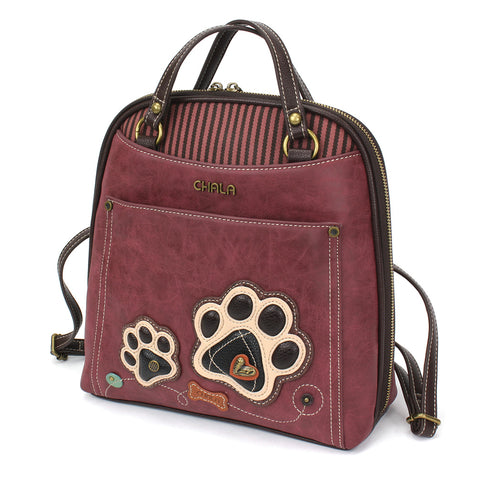 Chala Convertible Backpack Purse - Pawprint bag