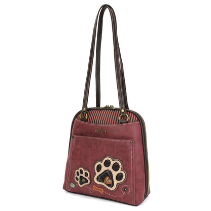 Chala Convertible Backpack Purse - Pawprint bag