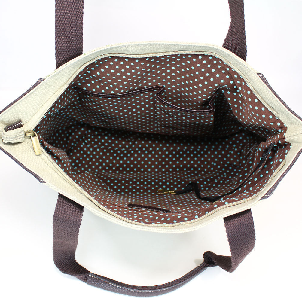 Chala Safari Canvas Tote - Bird bag