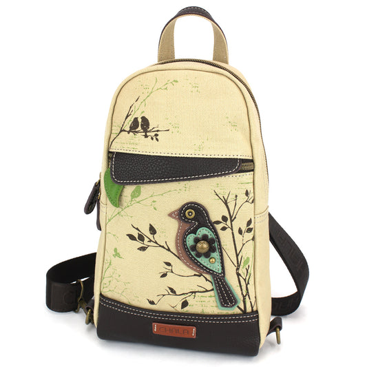 Chala Canvas Sling Bag - Bird bag