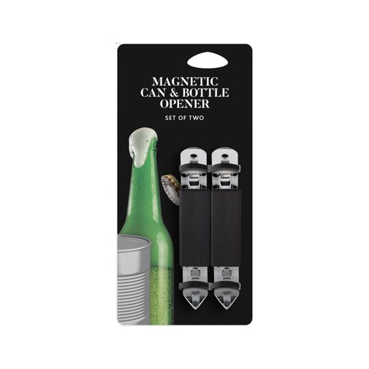 Bar Magnetic Can and Bottle Openers, Set of 2