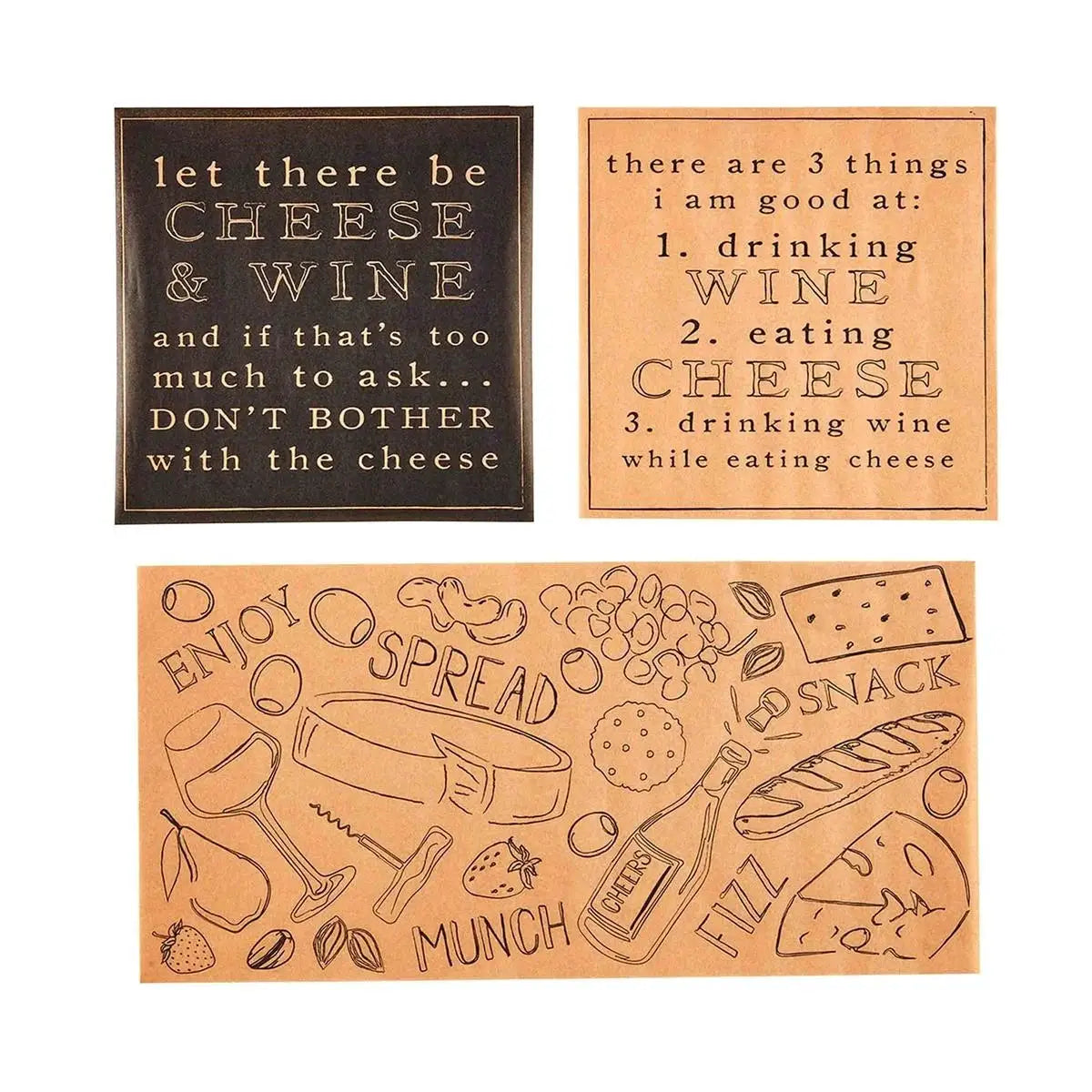 Mud Pie LET THERE BE CHEESE PAPER - Kitchen & Dining Kitchen Accessories