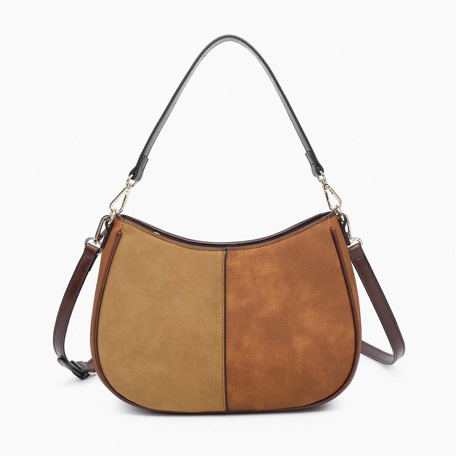 Zoe Two-Tone Distressed Crossbody