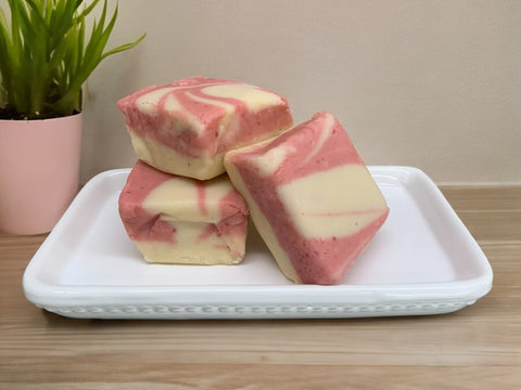 Raspberry Cheesecake Fudge