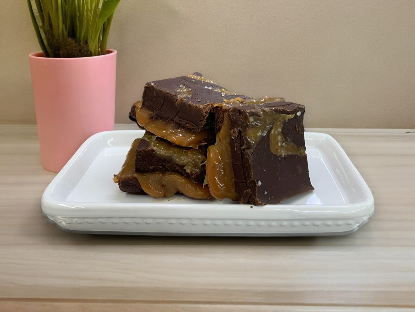 Dark Chocolate Caramel Sea Salt Fudge