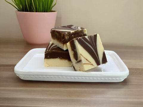 Chocolate Vanilla Swirl Fudge