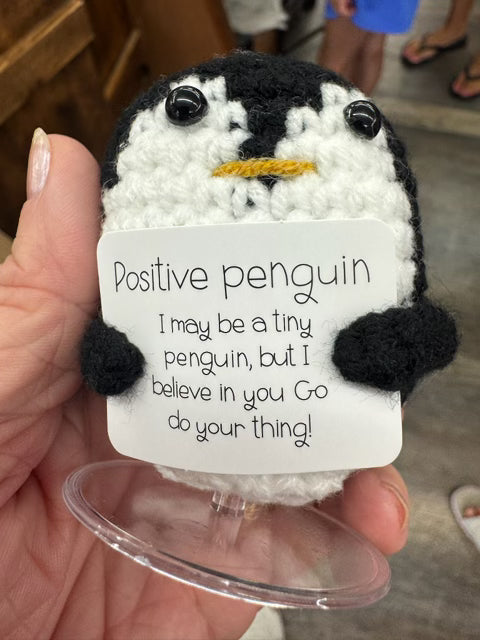 Positive PENGUIN KeyChain -I MAY BE TINY BUT I BELIEVE IN YOU! GO DO YOUR THING.