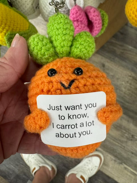 Positive CARROT KeyChain - I CARROT A LOT ABOUT YOU!