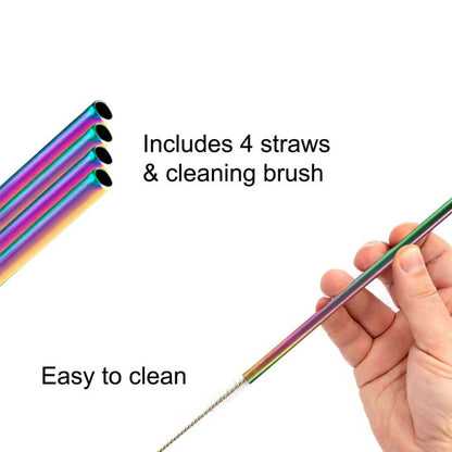 Kitchen Rainbow Drinking Straw with Brush