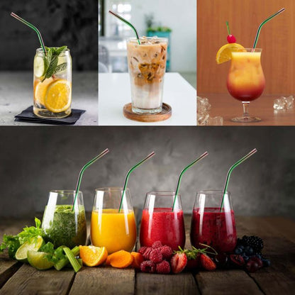 Kitchen Rainbow Drinking Straw with Brush