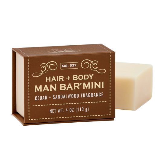 MAN BAR MINI Hair & Body - Cedar & Sandalwood Soap Bar