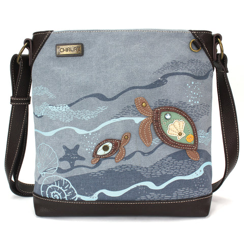 Chala Canvas Crossbody - Turtles bag