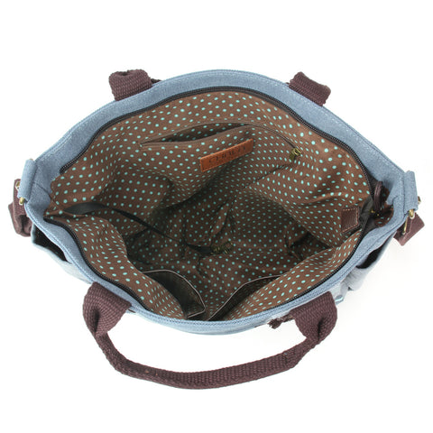 Chala Canvas Print Pocket Tote - Turtles bag