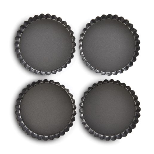 Non-Stick Round Quiche Pan 4.25" (Set of 4)