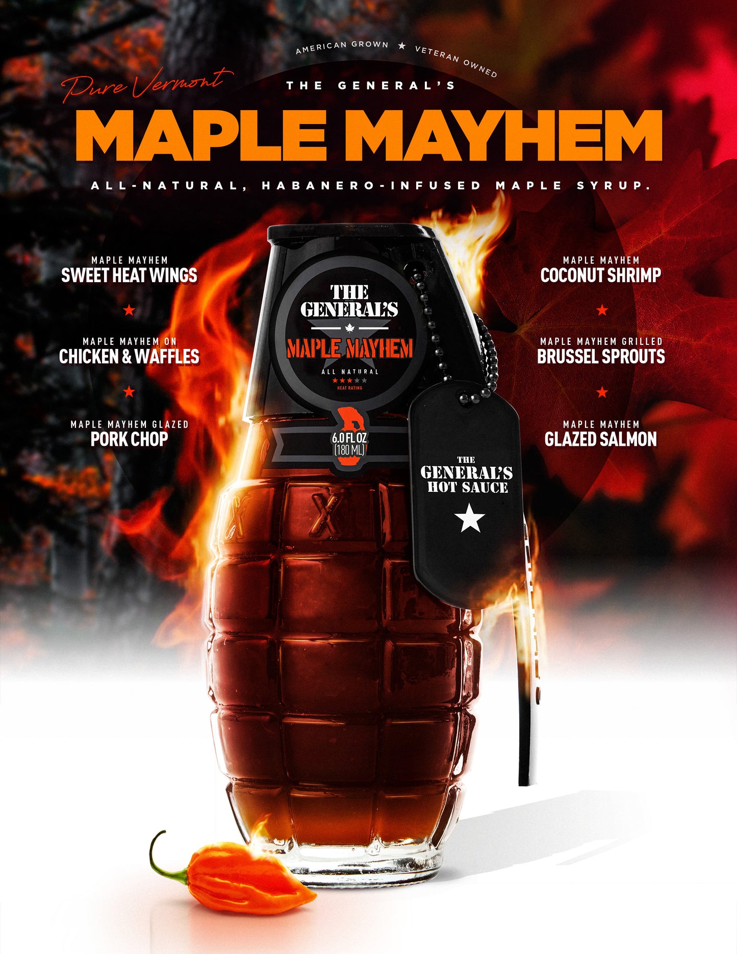 The General's Maple Mayhem Hot Sauce
