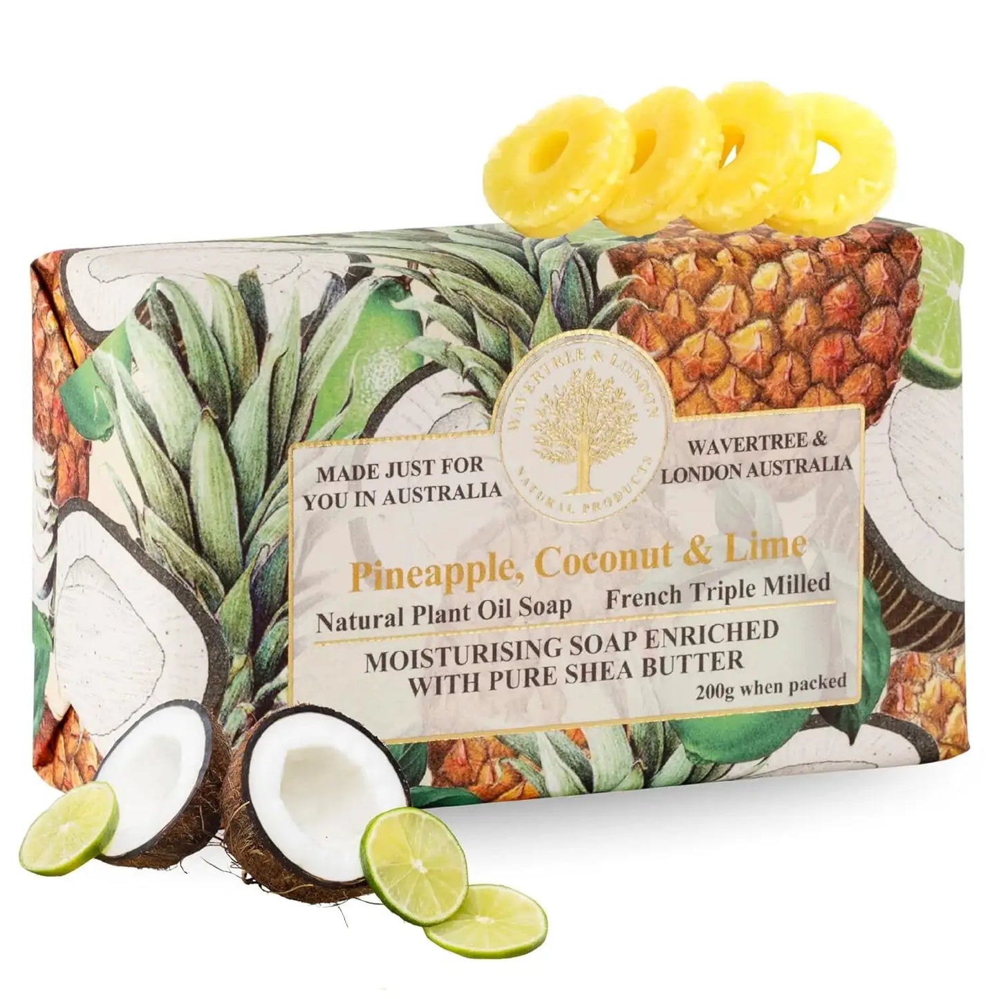 AUSTRALIAN NATL SOAPWORKS PINEAPPLE COCONUT & LIME SOAP - Bar Soap Bar Soap