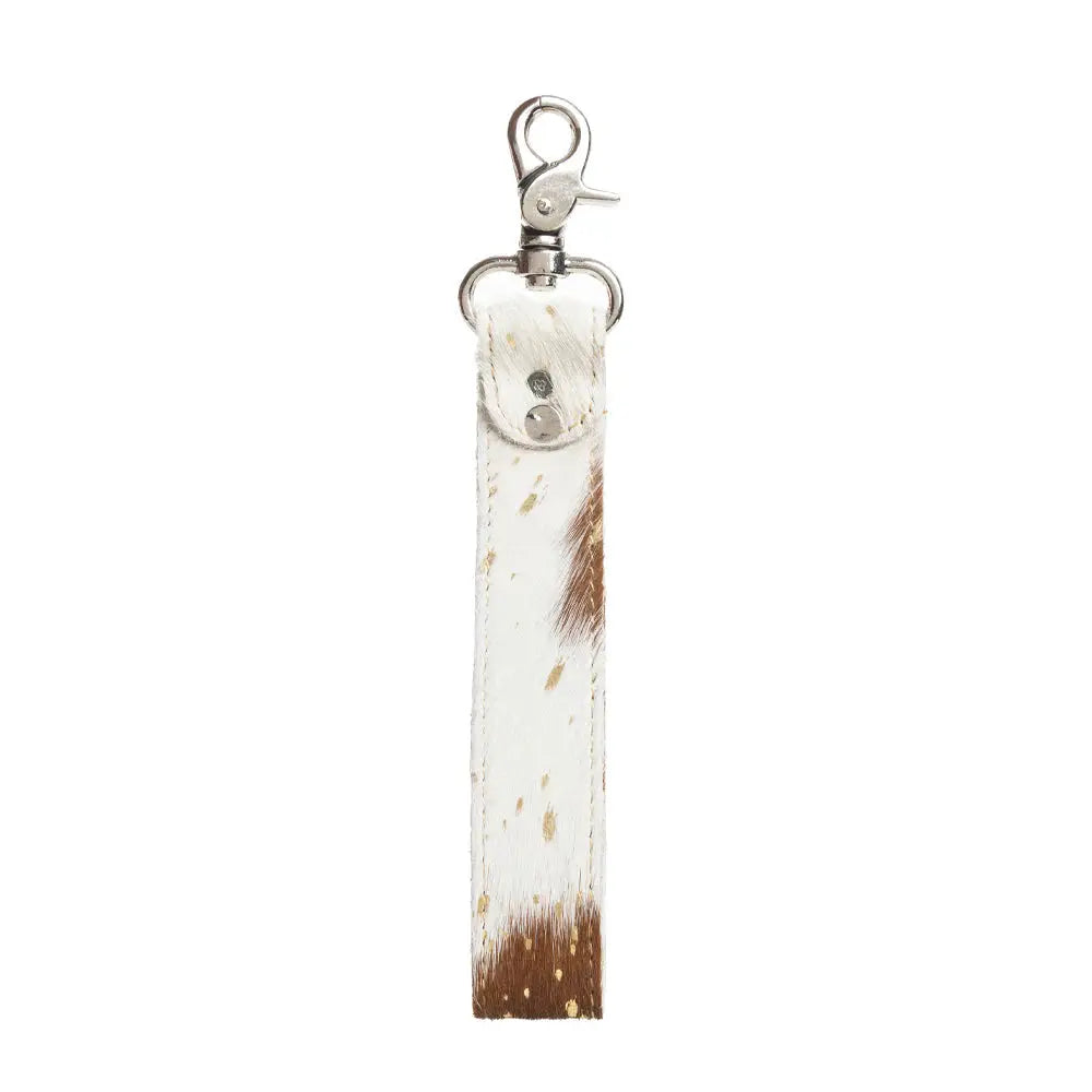 Myra Bag Concho Delight Key Fob in Brown & White - Keychains