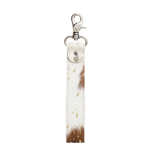 Concho Delight Key Fob in Brown & White