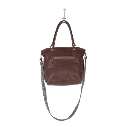 Azure Patterned Leather & Hair Bag
