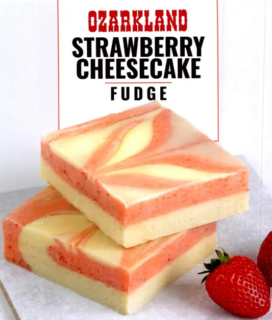 Ozarkland Strawberry Cheesecake - Fudge of the Month - Fudge Fudge