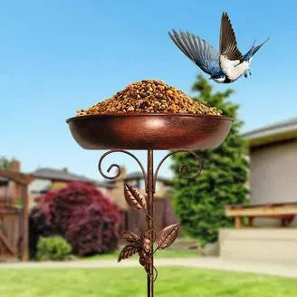 ESSCHERT DESIGN USA BIRD FEEDER ON STAND - Bird Feeders HOME DECOR