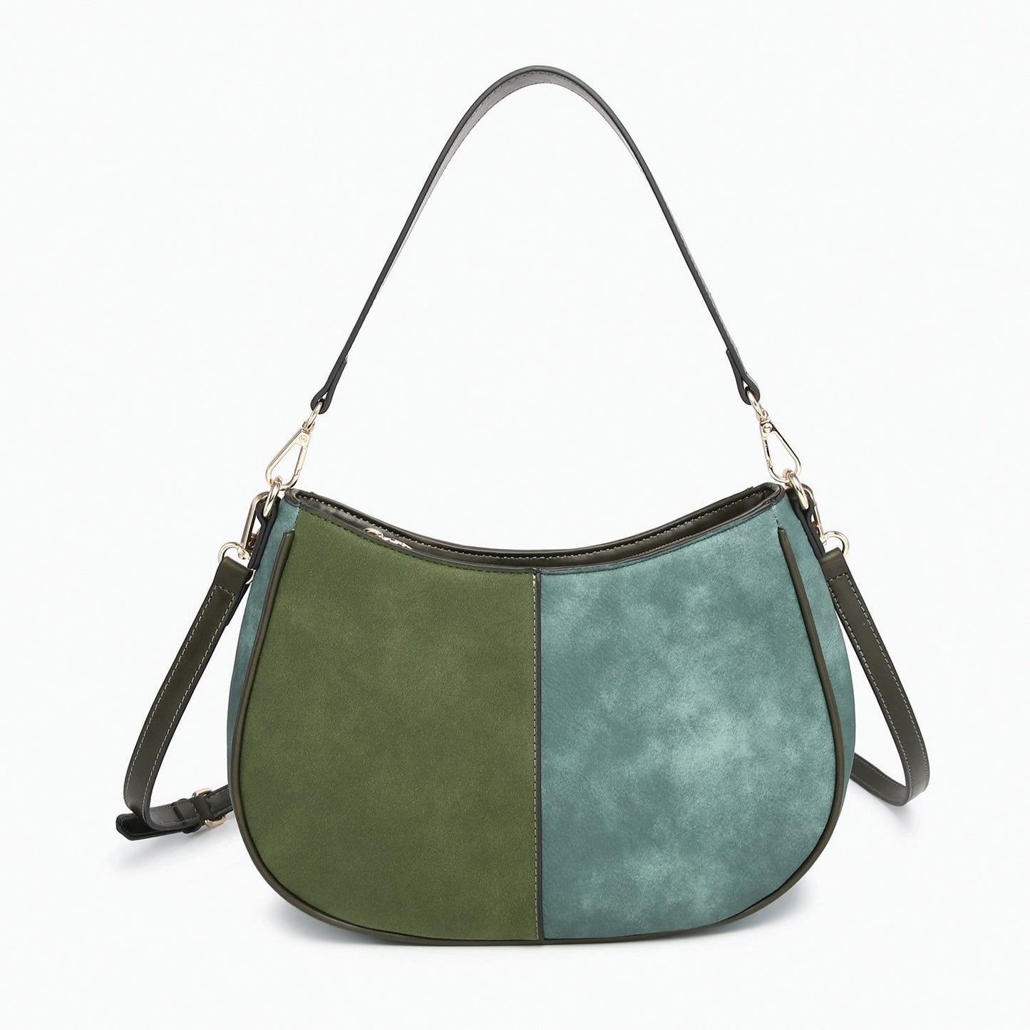Zoe Two-Tone Distressed Crossbody