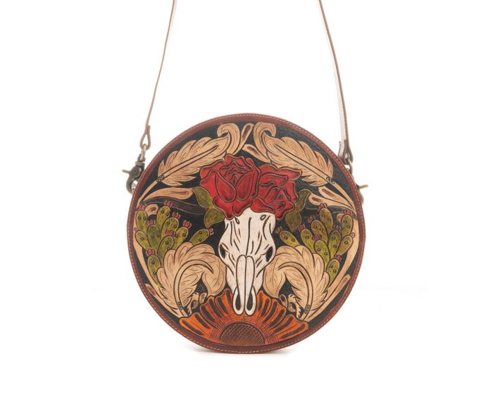 Winds Of The Rose Round Bag