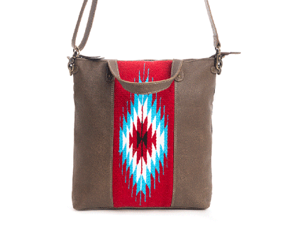 Talon View Tote Bag in Coco & Red
