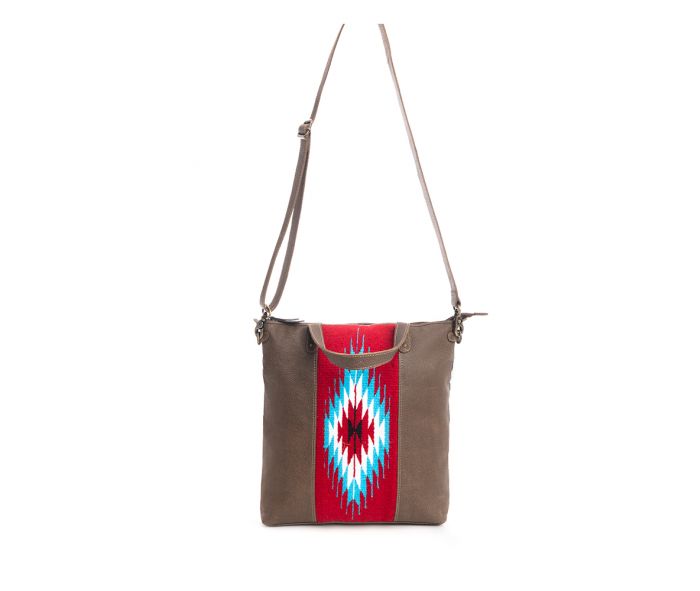 Talon View Tote Bag in Coco & Red