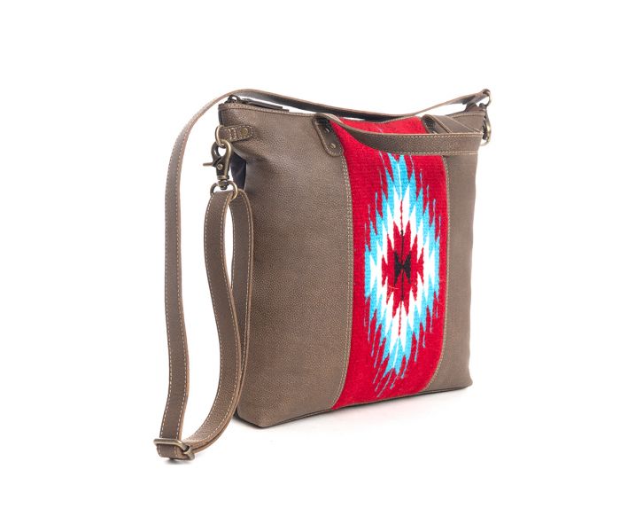 Talon View Tote Bag in Coco & Red