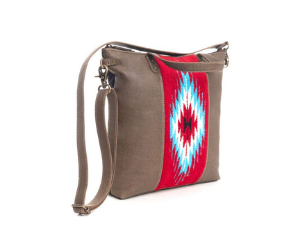 Talon View Tote Bag in Coco & Red