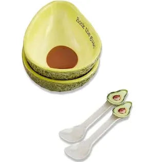 Mud Pie AVOCADO TIDBIT PLATE SET - Plates Kitchen Accessories
