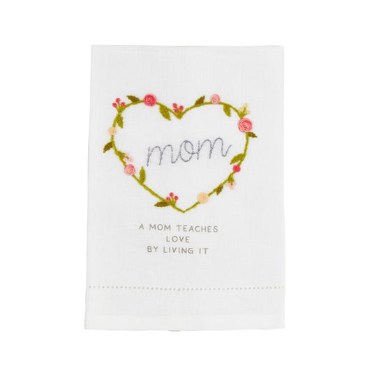 Mud Pie Mom Teaches Embroidered Towel