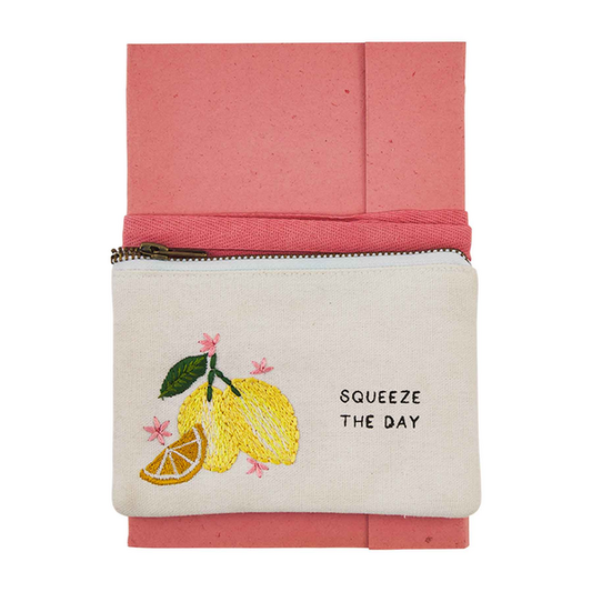 Mud Pie Pink Journal and Pouch Set