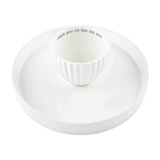Mud Pie Reversible Pedestal Chip and Dip Set