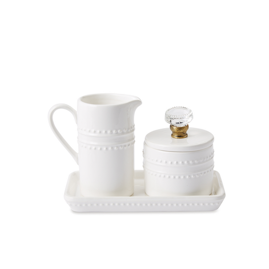Mud Pie Door Knob Cream & Sugar Serving Set